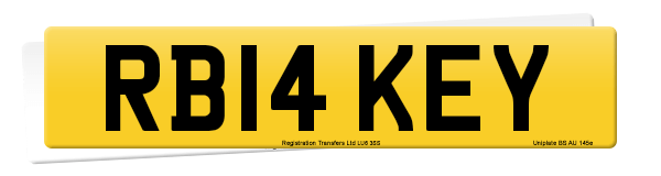 Registration number RB14 KEY